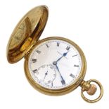 Early 20th century 9ct gold Prima 'Philex Lever' full hunter presentation pocket watch