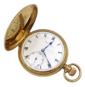 Early 20th century 9ct gold Prima 'Philex Lever' full hunter presentation pocket watch