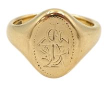 Edwardian 18ct gold signet ring