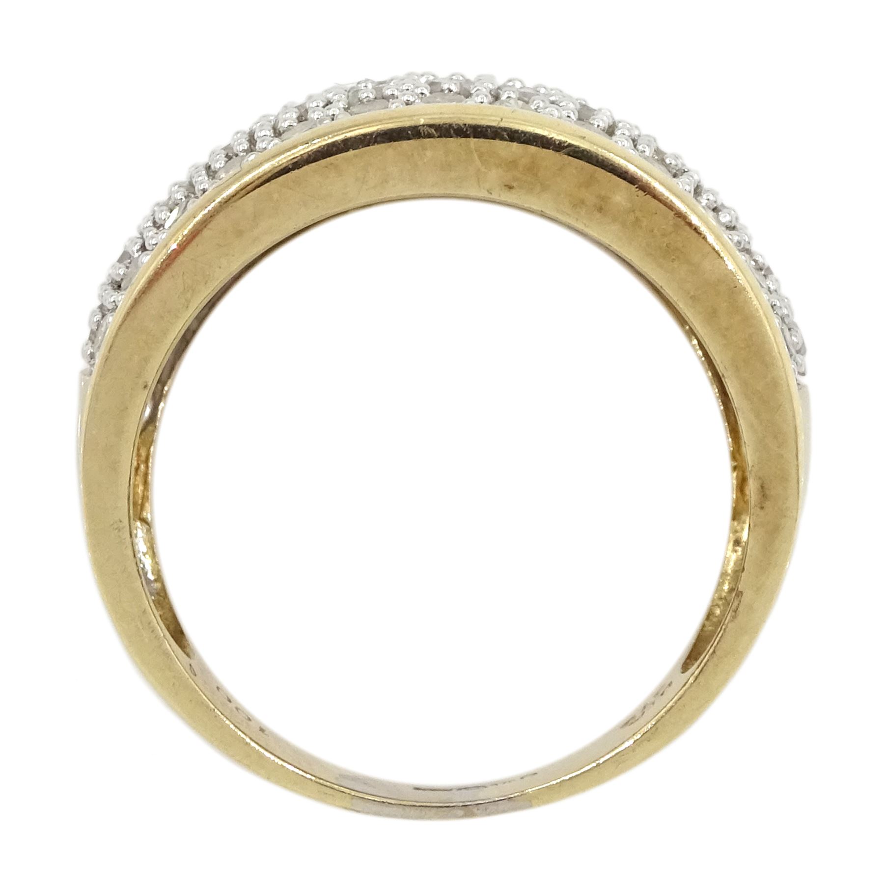 9ct gold pave set diamond ring - Image 4 of 4