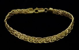 9ct gold crossover link bracelet