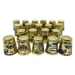 Twenty cloisonn� thimbles