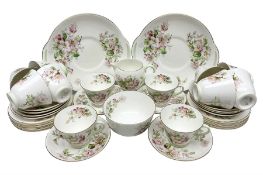 Royal Doulton Apple Blossom pattern tea service for twelve