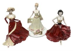 Three Coalport figures