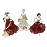 Three Coalport figures