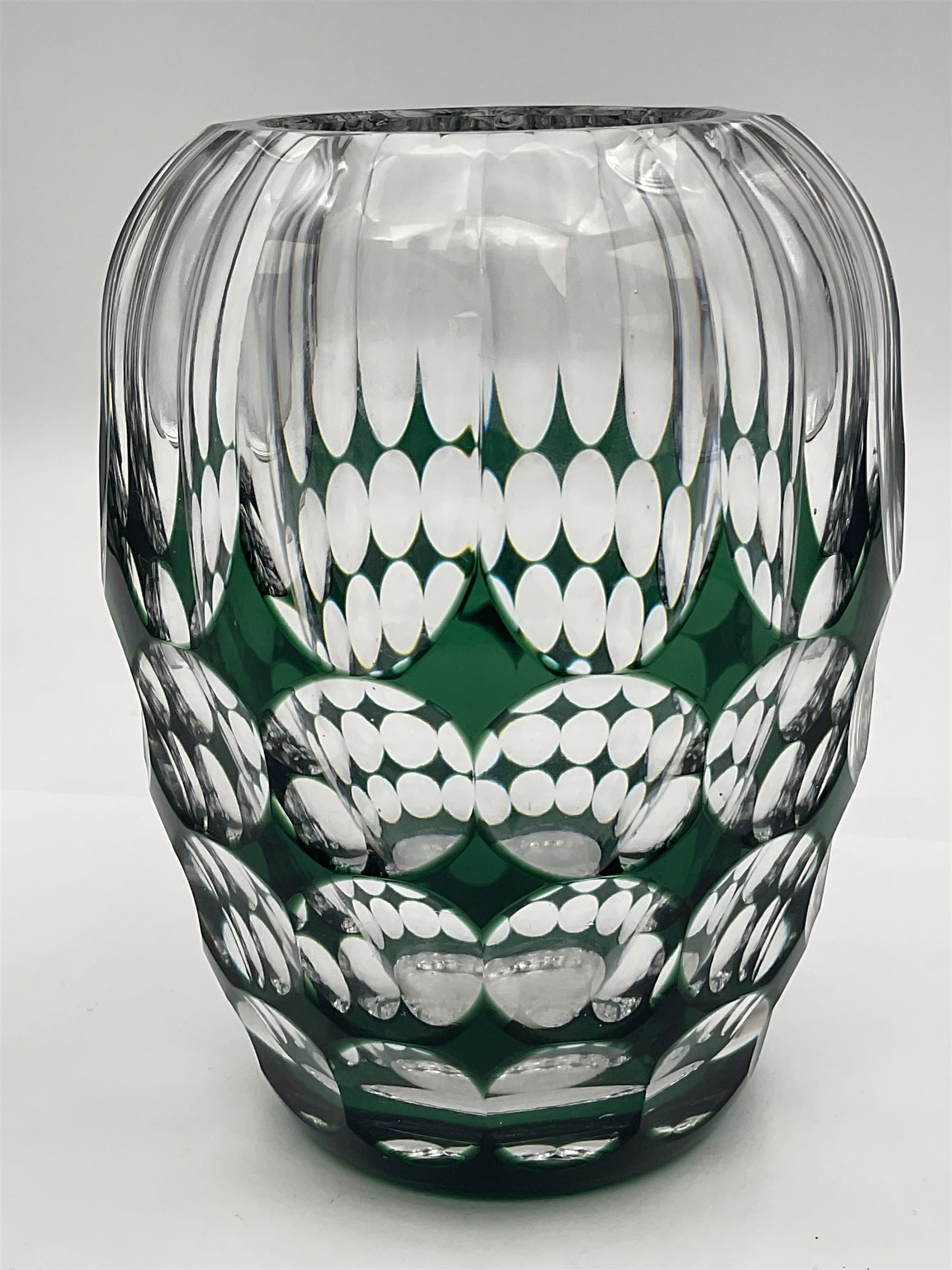 Val St Lambert style glass vase of shouldered ovoid form - Image 3 of 7