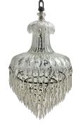 Early 20th century dome top glass chandelier