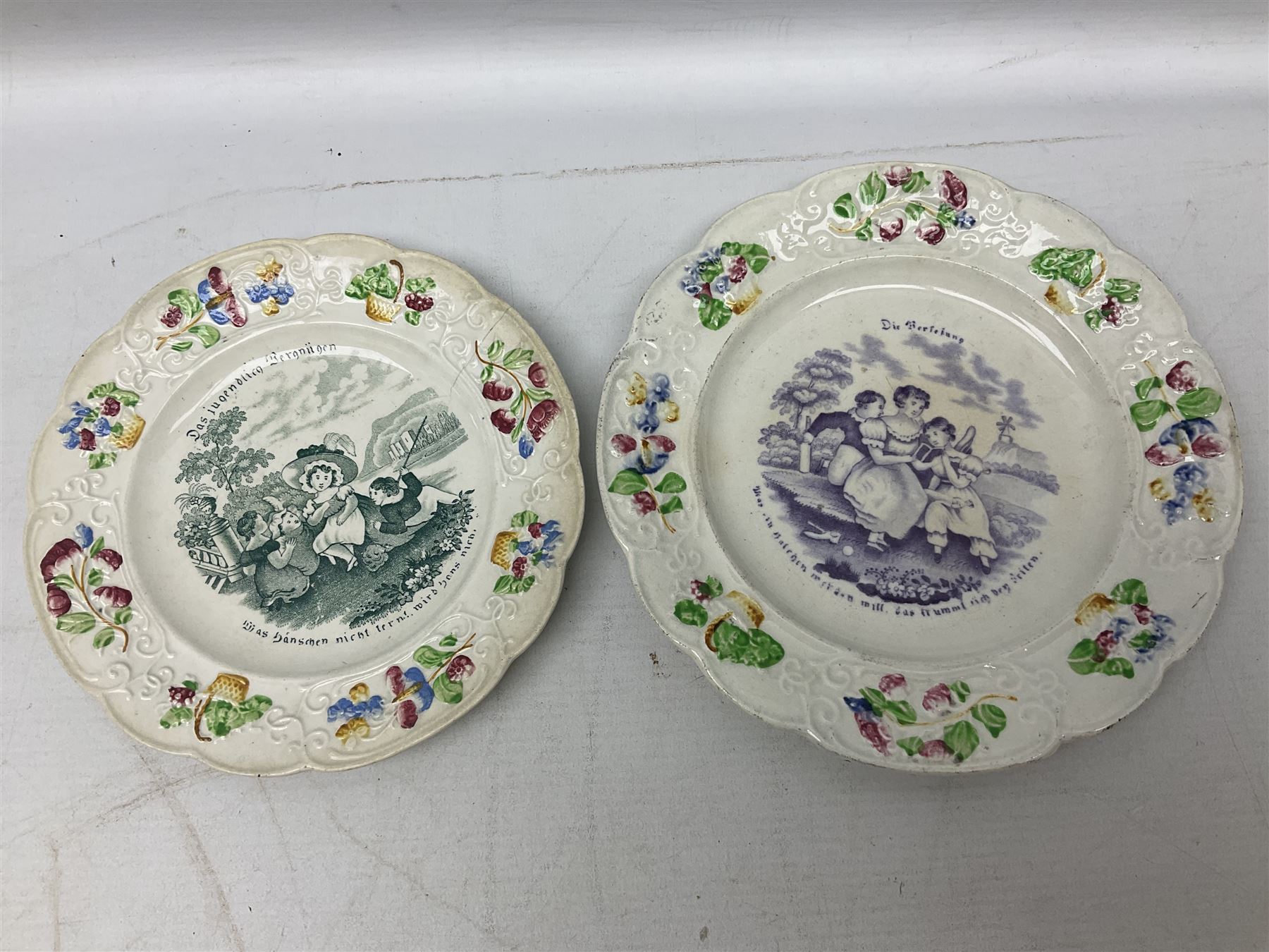 Collection of 19th century William Smith & Co nursery plates - Image 14 of 14