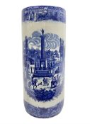 Victoria Ware blue and white umbrella stand