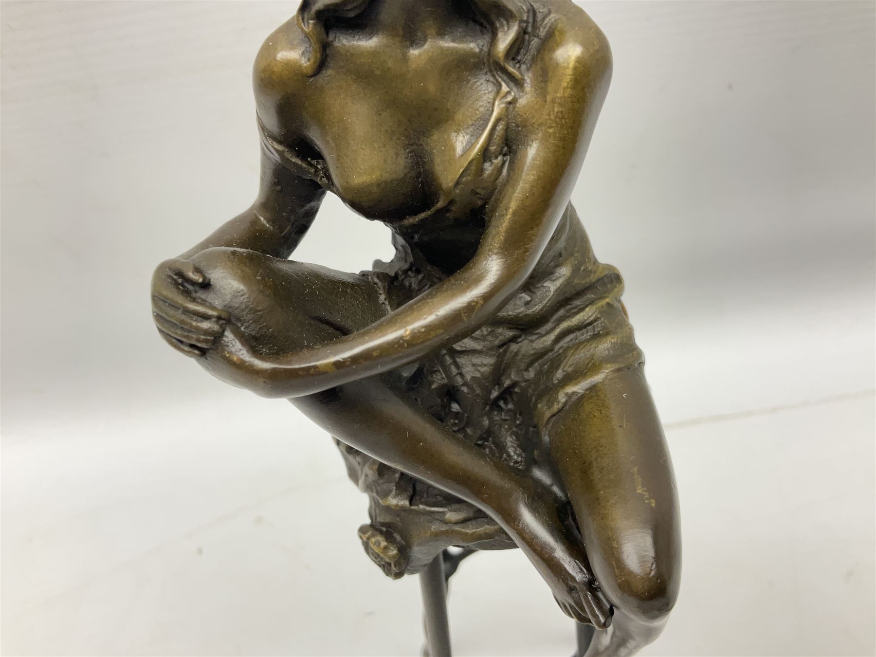 Art Deco style bronze modelled as a female figure - Image 3 of 9