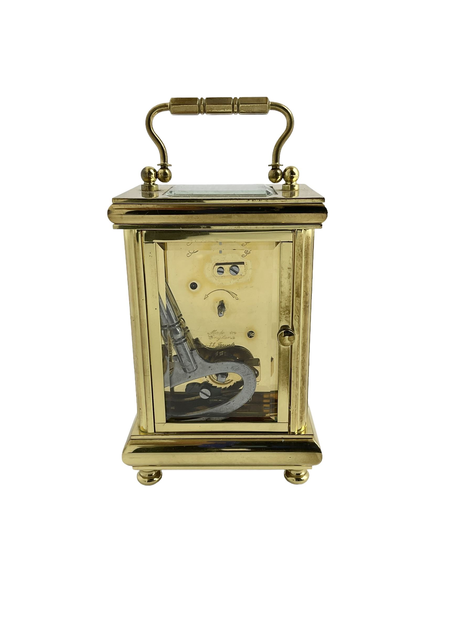 English - contemporary 8-day carriage clock retailed by Martin Dunn - Image 2 of 4