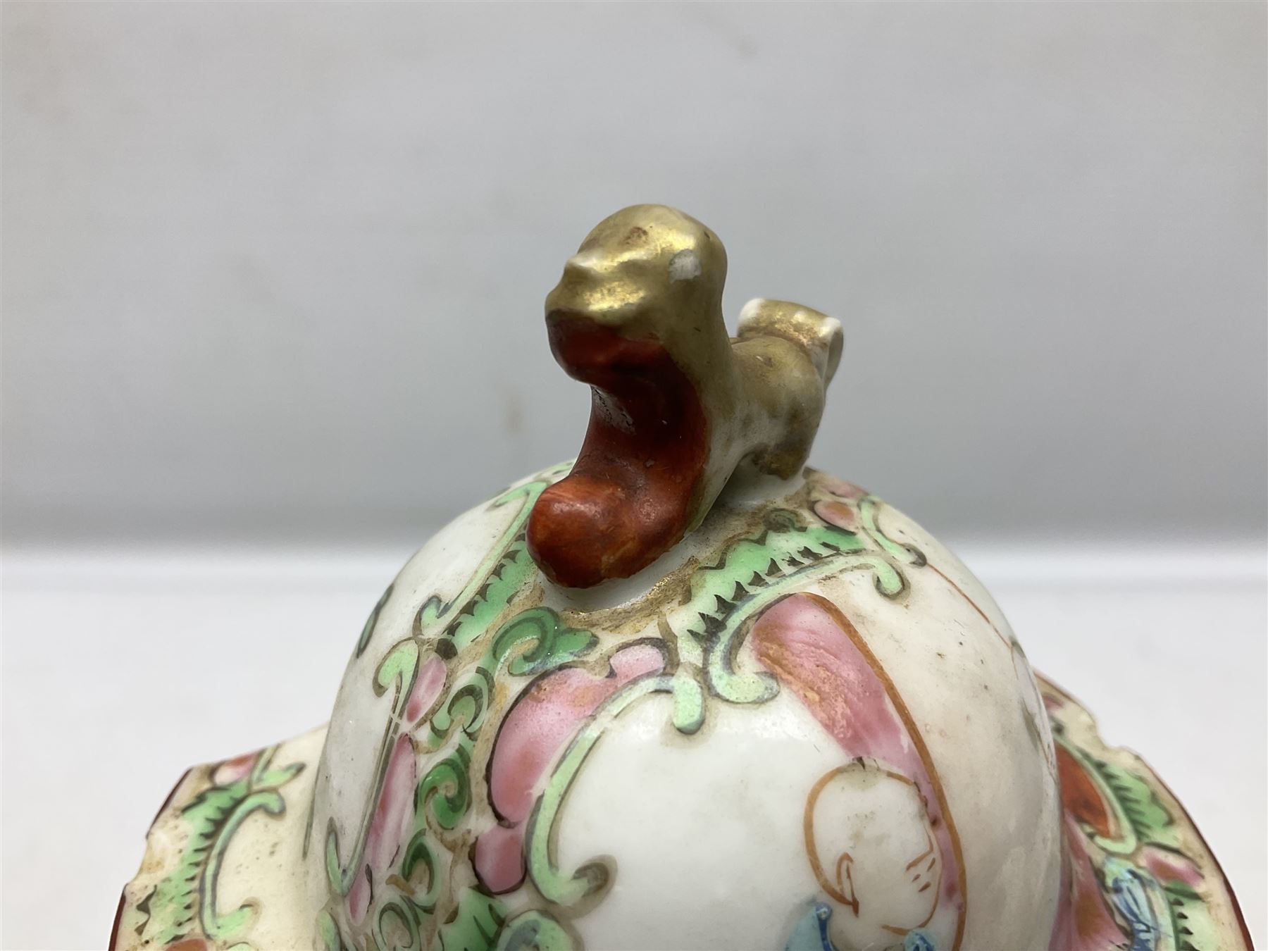 19th century Cantonese Famille Rose vase of slender baluster form - Image 3 of 11