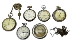 Three silver cased pocket watches