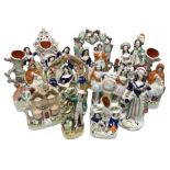 Collection of 19th century and later Staffordshire figures