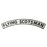 Cast iron Flying Scotsman arched type railway sign