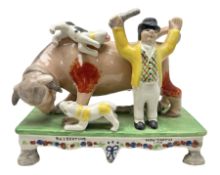 Staffordshire style figure 'Bull Beating