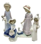 Four Lladro figures