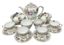Shelley Spring Bouquet coffee wares