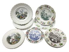 Collection of 19th century William Smith & Co nursery plates