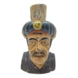 Painted wood pharmacist gaper display head