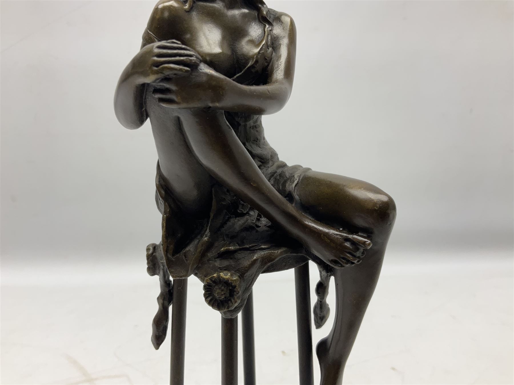 Art Deco style bronze modelled as a female figure - Image 4 of 9