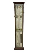 Comitti of London - 20th-century replica mahogany Fitzroy barometer