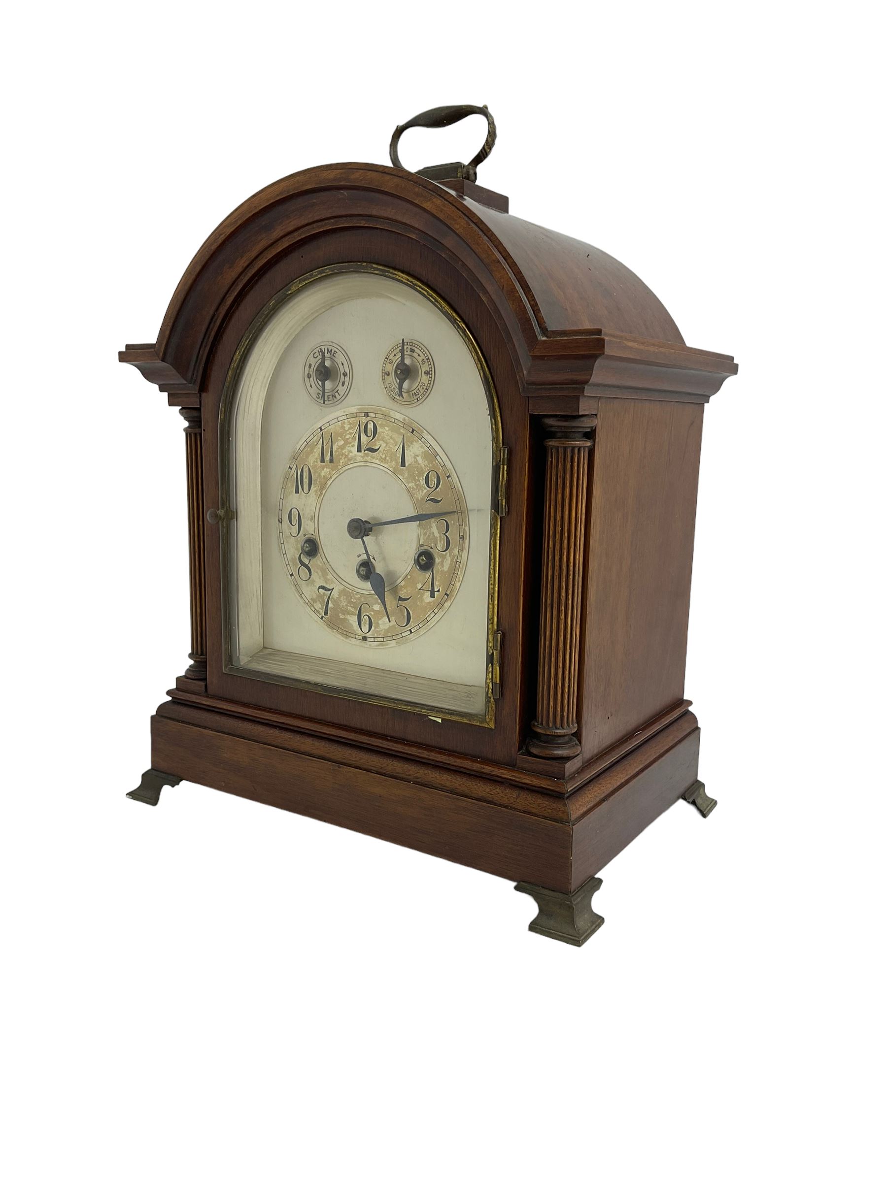 Jungans - German 8-day early 20th century chiming mantle clock in a mahogany case - Image 2 of 4