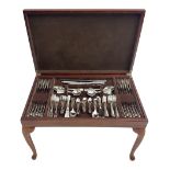 Canteen of Sheffield silver-plate cutlery