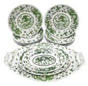 Set of eleven early 20th century Limoges for Green & Abbott of Oxford Street plates