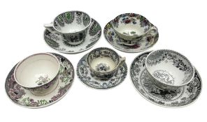 Collection of 19th century tea wares by William Smith & Co