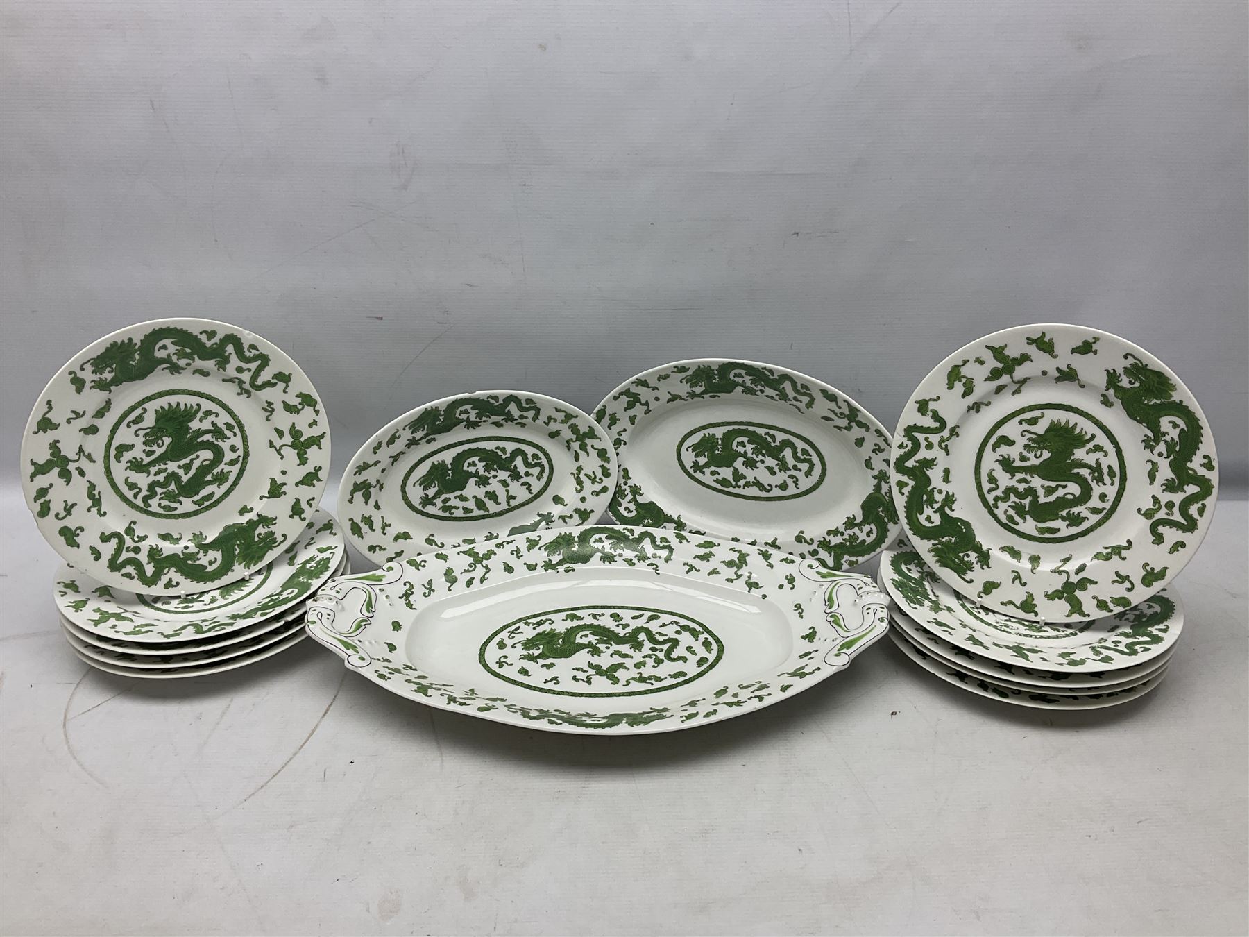 Set of eleven early 20th century Limoges for Green & Abbott of Oxford Street plates - Image 3 of 25