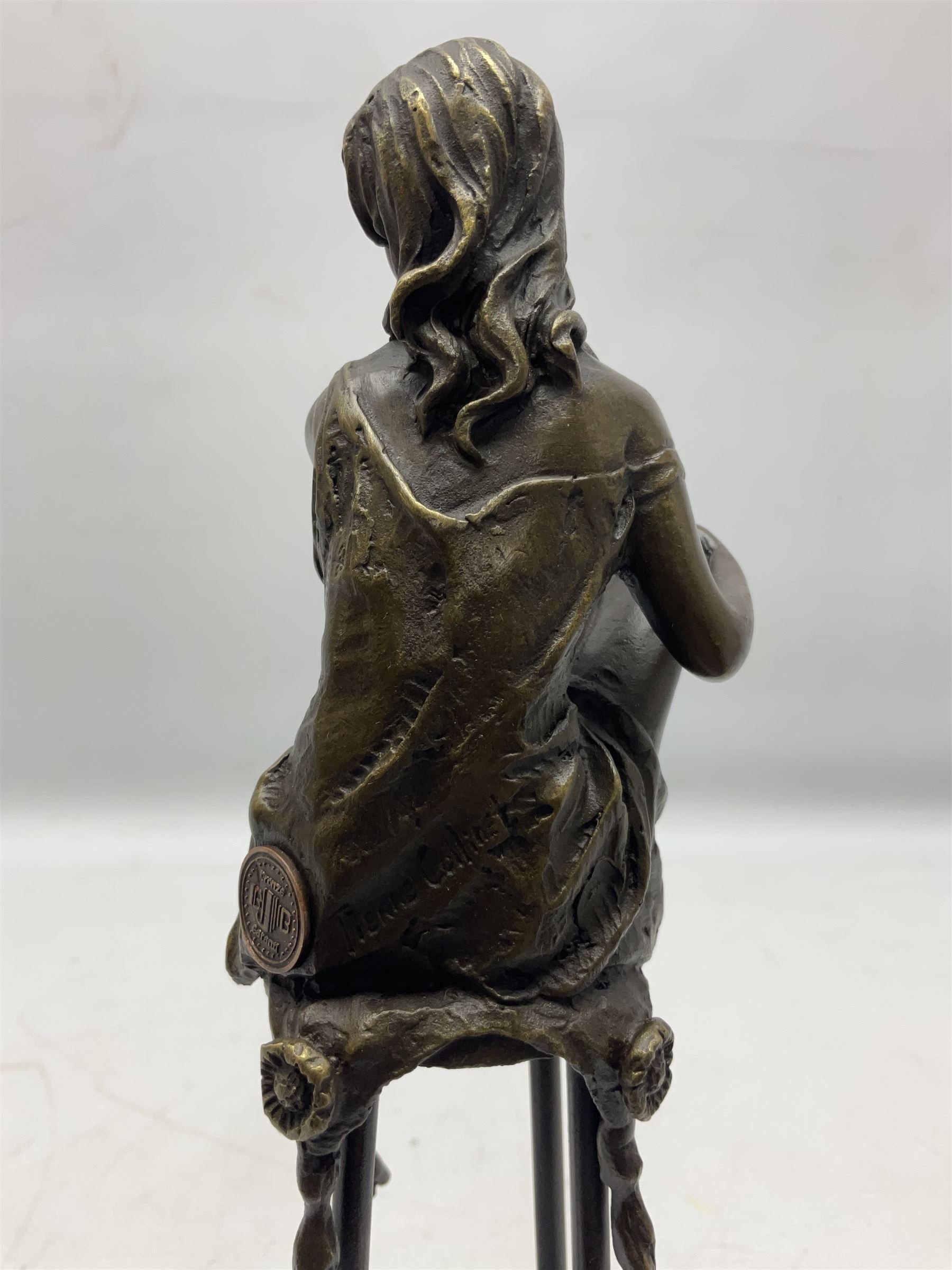 Art Deco style bronze modelled as a female figure - Image 6 of 9