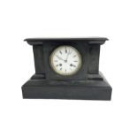 French - 19th century Belgium slate 8-day mantle clock