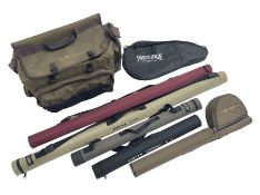 Five fly fishing rods