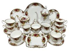 Royal Albert Old Country Roses pattern tea service for six