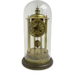 French - early 20th century 8-day portico clock under a glass dome