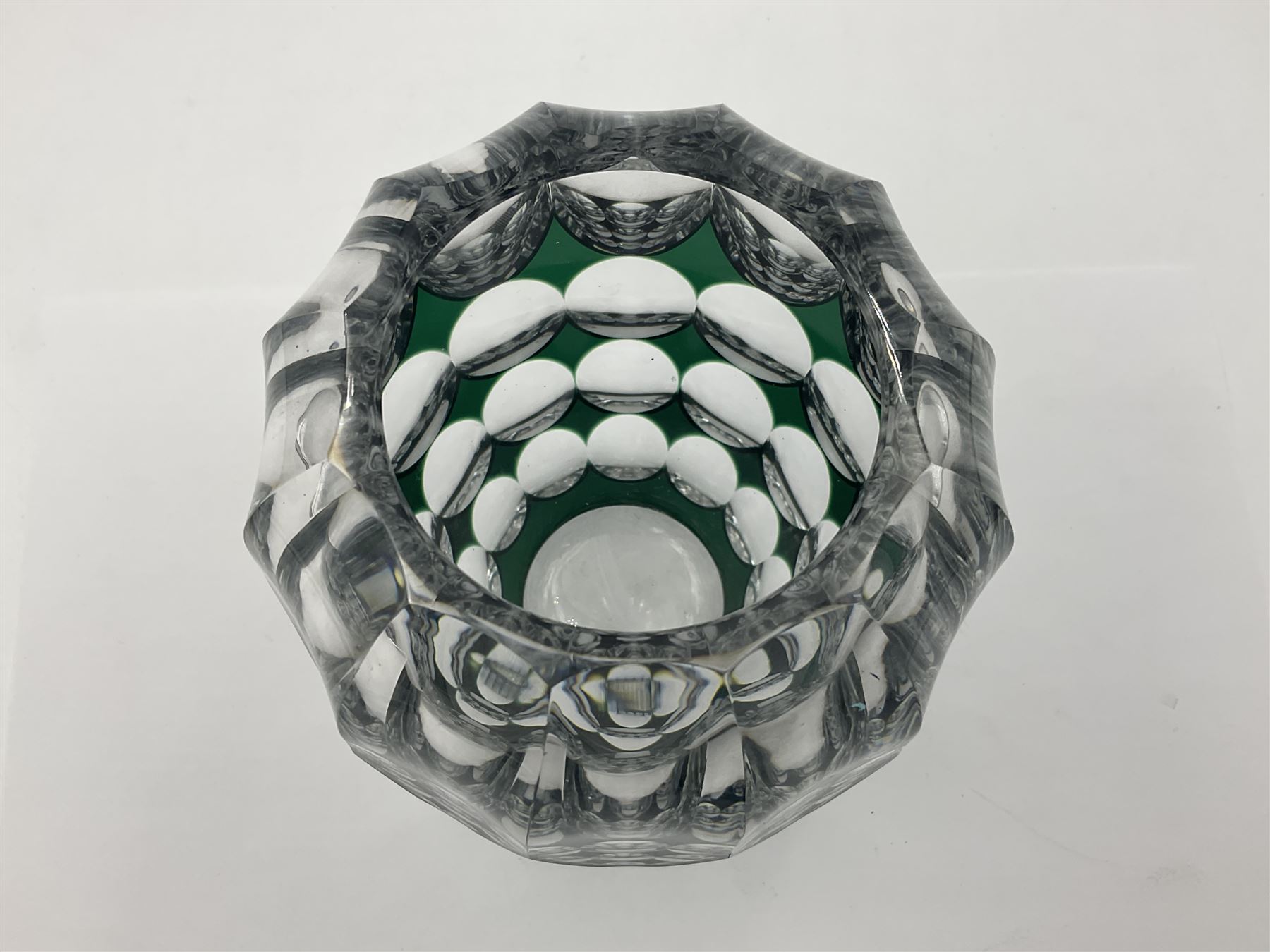 Val St Lambert style glass vase of shouldered ovoid form - Image 7 of 7