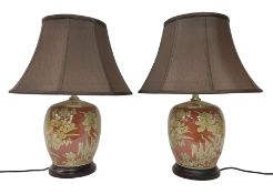 Pair of lamps of baluster form