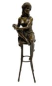 Art Deco style bronze modelled as a female figure