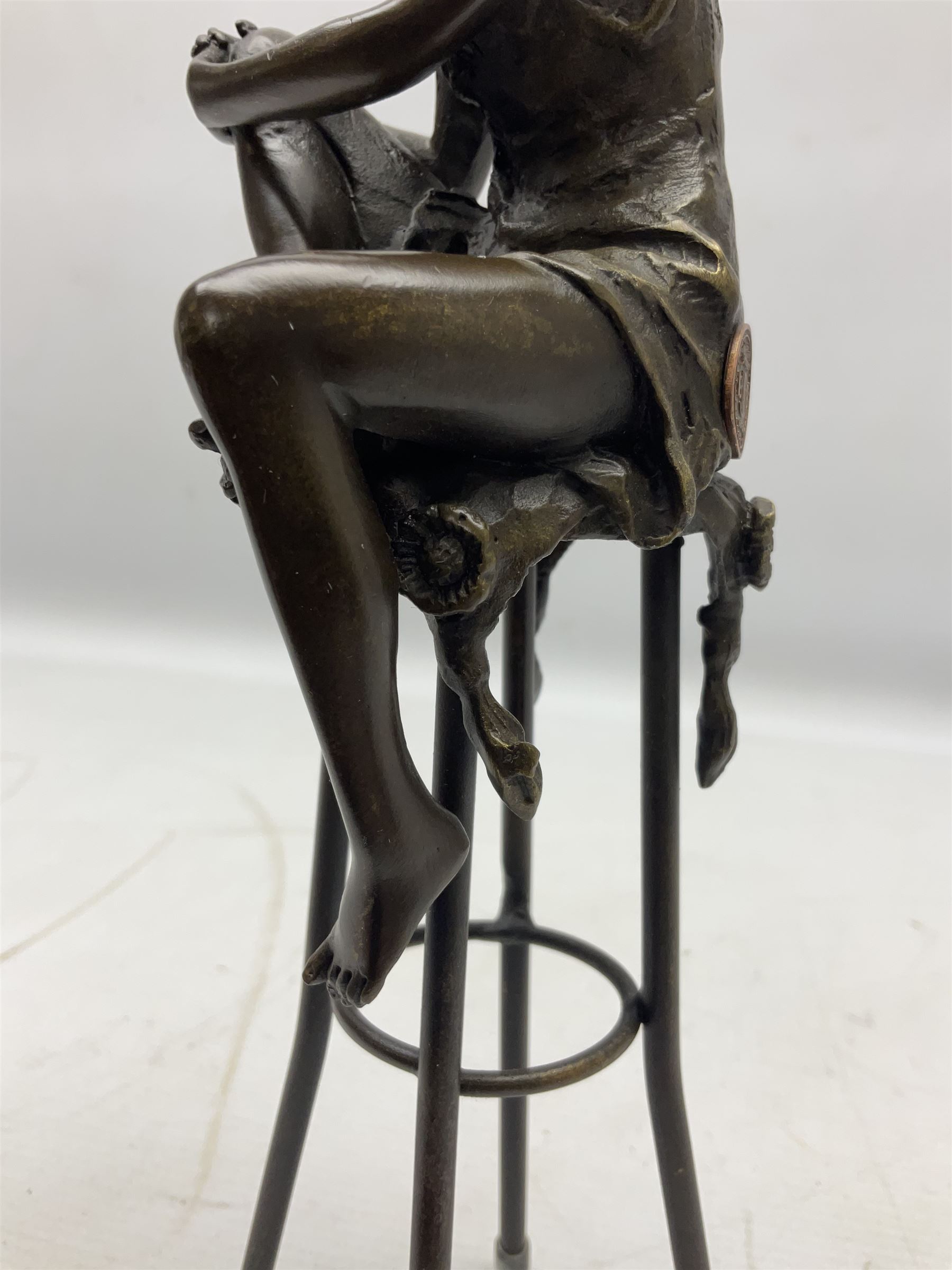 Art Deco style bronze modelled as a female figure - Image 5 of 9