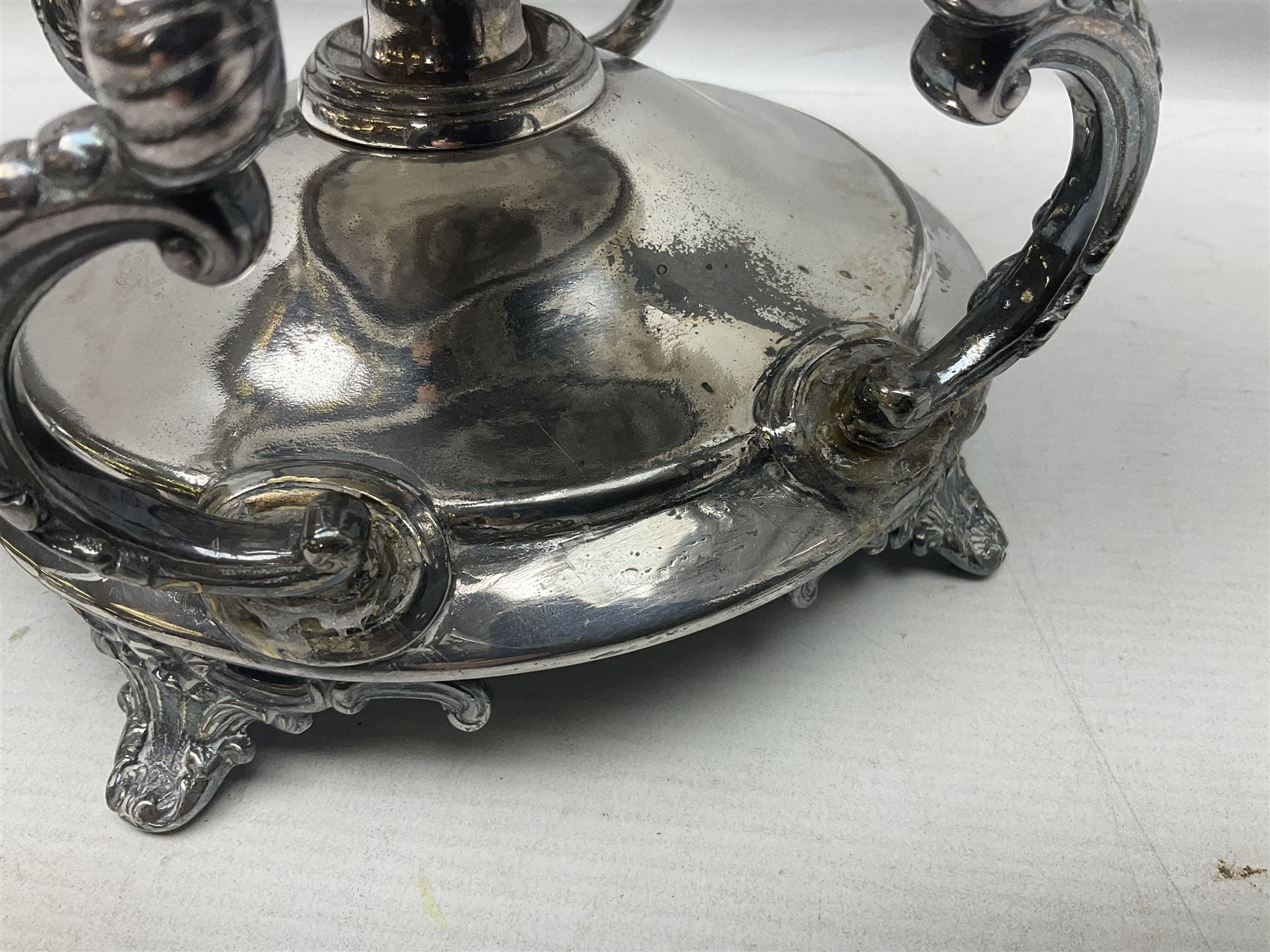 Victorian silver plated tea kettle of baluster form on stand - Image 6 of 15