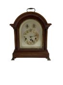 Jungans - German 8-day early 20th century chiming mantle clock in a mahogany case