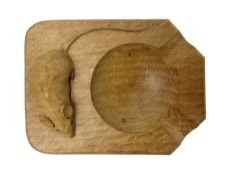 Mouseman oak ashtray