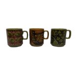 Thee Hornsea pottery mugs