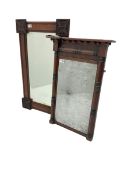 Late 19th century mahogany framed will mirror