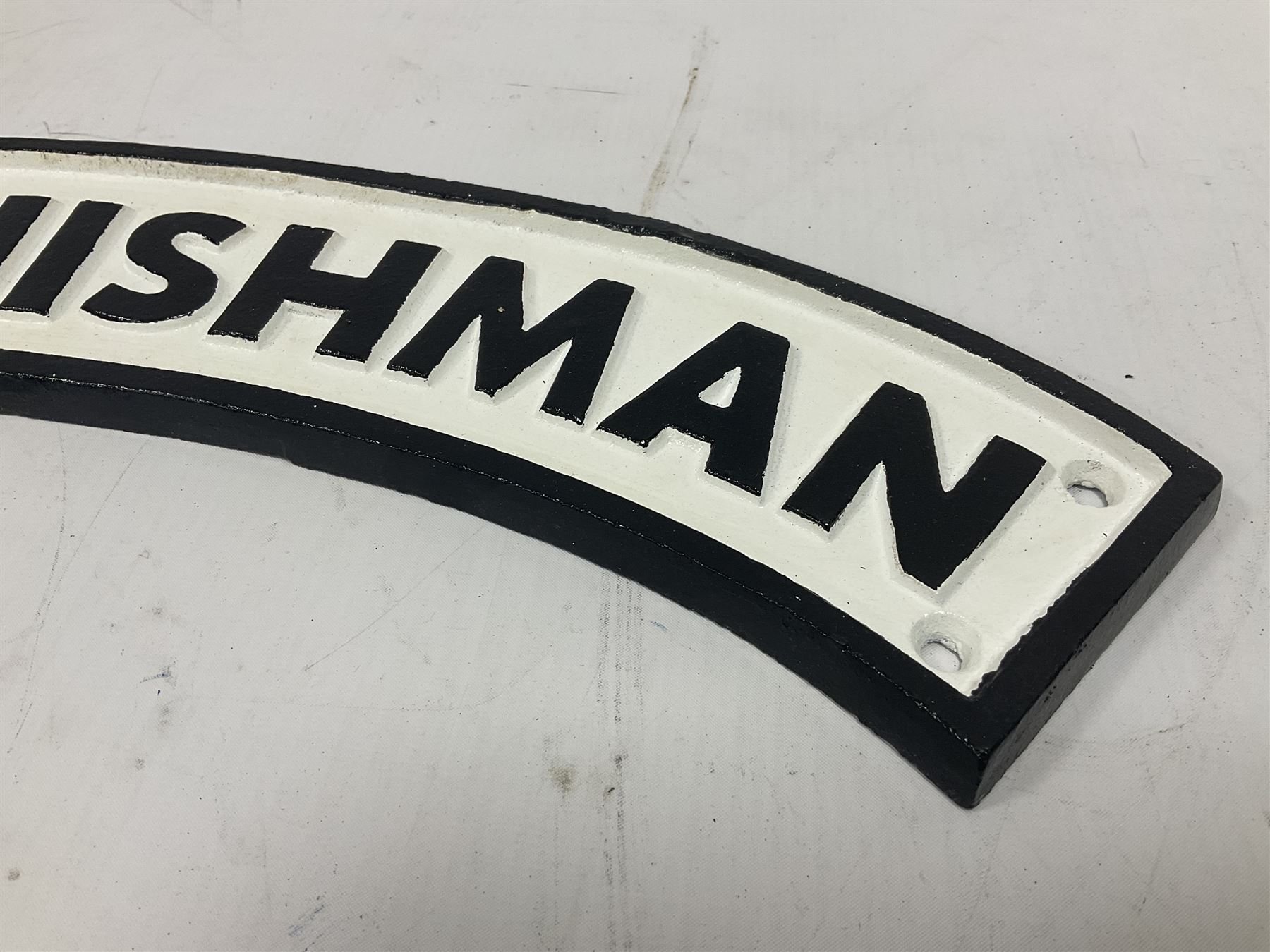 Arched cast iron Cornishman sign - Image 3 of 4