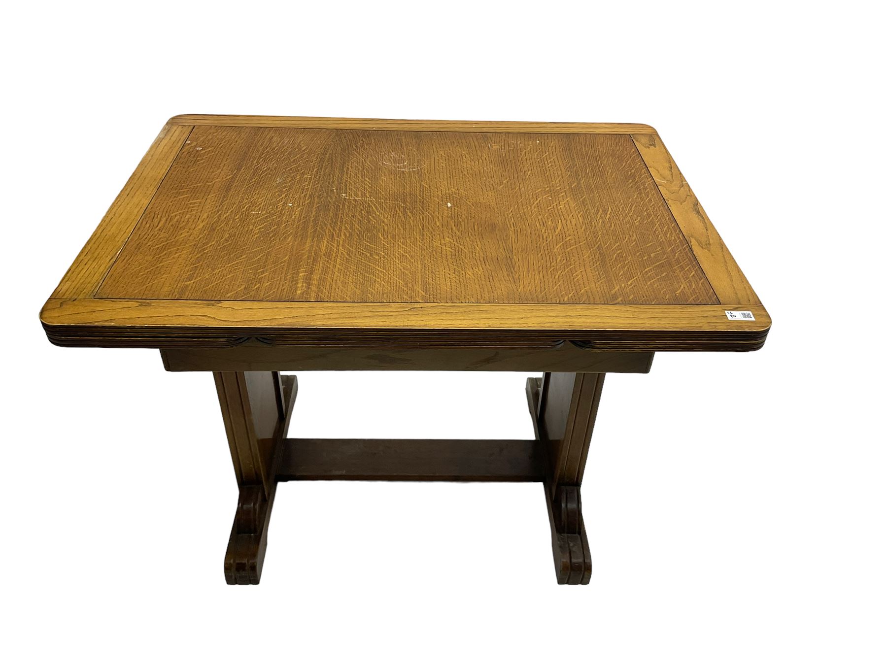 Oak rectangular extending dining table