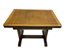 Oak rectangular extending dining table