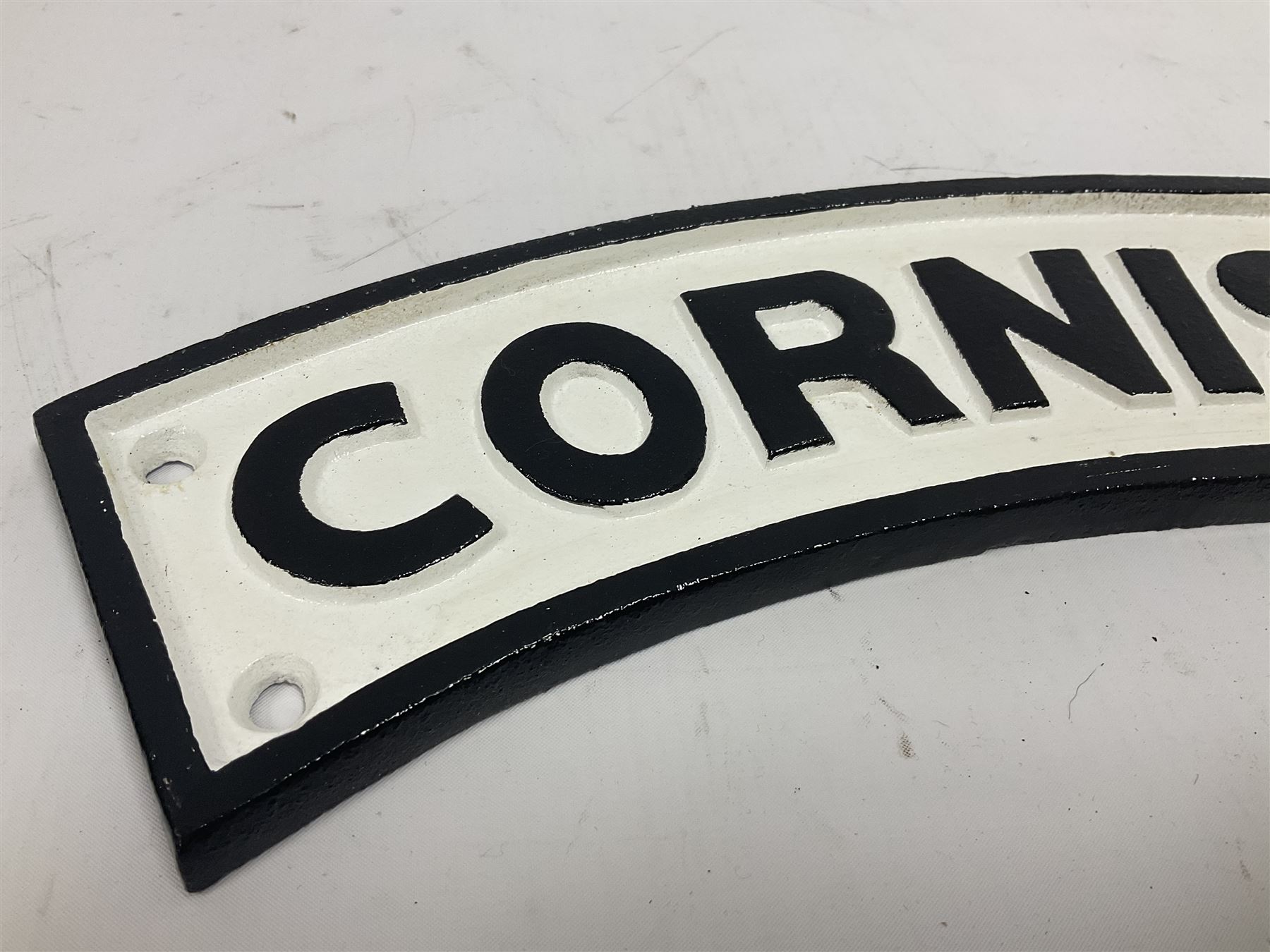 Arched cast iron Cornishman sign - Image 2 of 4