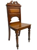 Edwardian mahogany hall chair